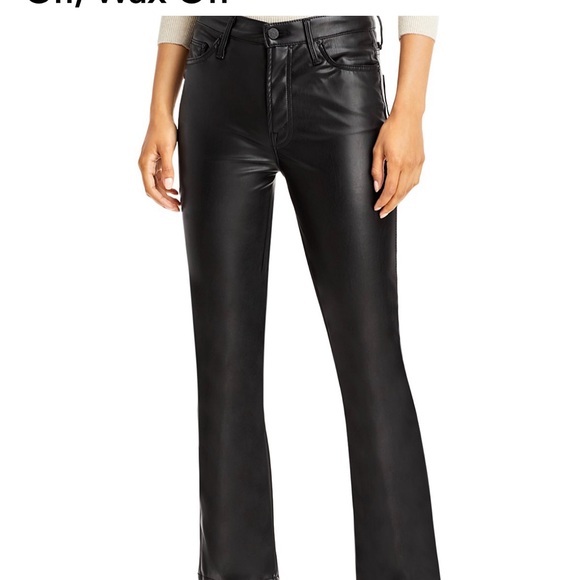 Final Price NWT MOTHER Mid Dazzler Ankle Faux Leather in Friar Brown Size 23.